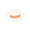 Borsalino Sophie ribbon-detail sun hat - White