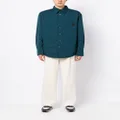 Lanvin box-pleat long-sleeved shirt - Blue