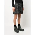Mackintosh camouflage-print wide-leg shorts - Black