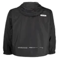 izzue logo-print zip-up jacket - Black