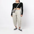 izzue tapered-leg cropped trousers - Grey