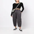 izzue tapered-leg cropped trousers - Grey