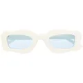 Bonsai oversized curved-frame sunglasses - White