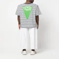 Kenzo striped logo-print T-shirt - White