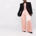 Alexander McQueen satin-effect wide-leg trousers - Pink