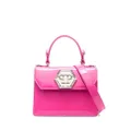 Philipp Plein logo-plaque patent-leather handbag - Pink