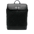 Tommy Hilfiger monogram-pattern backpack - Black