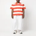 Kenzo logo-print striped polo shirt - Orange