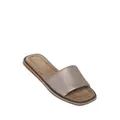 Brunello Cucinelli square-toe leather flat sandals - Neutrals