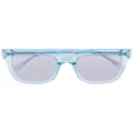 Retrosuperfuture transparent-effect oversize-frame sunglasses - Blue