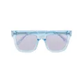 Retrosuperfuture transparent-effect oversize-frame sunglasses - Blue