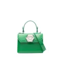 Philipp Plein logo-plaque patent-leather handbag - Green