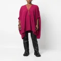 Rick Owens plunging V-neck poncho top - Pink