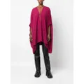 Rick Owens plunging V-neck poncho top - Pink