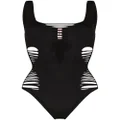 Agent Provocateur Dakotta semi-sheer swimsuit - Black