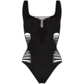Agent Provocateur Dakotta semi-sheer swimsuit - Black