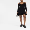 Alexander McQueen ribbed-knit mini dress - Black