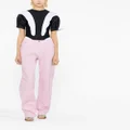 Mugler high-waisted flared trousers - Pink