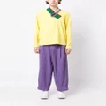 Kolor drop-crotch hook fastening trousers - Purple