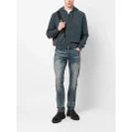 TOM FORD slouchy zipped cotton hoodie - Blue