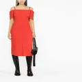 Victoria Beckham off-shoulder midi dress - Red