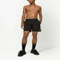 Dolce & Gabbana thigh-length monogram-print swim shorts - Black