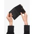 Prada logo-plaque compact wallet - Black