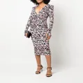 Roberto Cavalli leopard print wrap dress - Neutrals