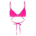 Simkhai tie-strap triangle bikini top - Pink