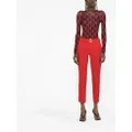 Versace Jeans Couture belted cropped trousers - Red