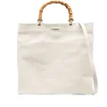 Jil Sander bamboo-handle leather tote bag - Neutrals