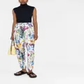 Stella McCartney floral-print tappered trousers - White