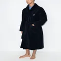 Polo Ralph Lauren embroidered logo belted robe - Blue