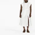 ETRO sleeveless belted midi dress - White