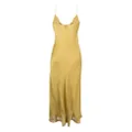 Carine Gilson lace-panelled maxi camisole dress - Yellow