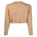 Calvin Klein Jeans cropped V-neck knit jumper - Neutrals