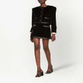 Miu Miu velvet-effect A-line miniskirt - Black