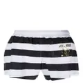 Moschino logo-print swim shorts - Black