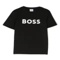 BOSS Kidswear logo-embossed t-shirt - Black