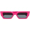 Off-White Arrows-motif square-frame sunglasses - Pink