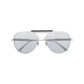 TOM FORD Eyewear double-bridge pilot-frame sunglasses - Silver