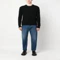 Moncler wool ribbed logo-patch jumper - Black