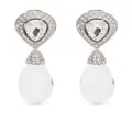 Alessandra Rich crystal-drop teardrop earrings - Silver