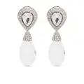 Alessandra Rich crystal-drop teardrop earrings - Silver