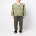 Engineered Garments leaf-print shirt jacket - Green