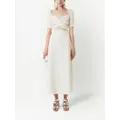 Giambattista Valli sequin-embellished tweed midi dress - White