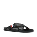 Thom Browne cross-strap flat sandals - Black