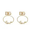 Dolce & Gabbana DG-logo clip-on hoop earrings - Gold