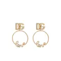 Dolce & Gabbana DG-logo clip-on hoop earrings - Gold