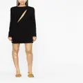 Versace cut-out long sleeves dress - Black